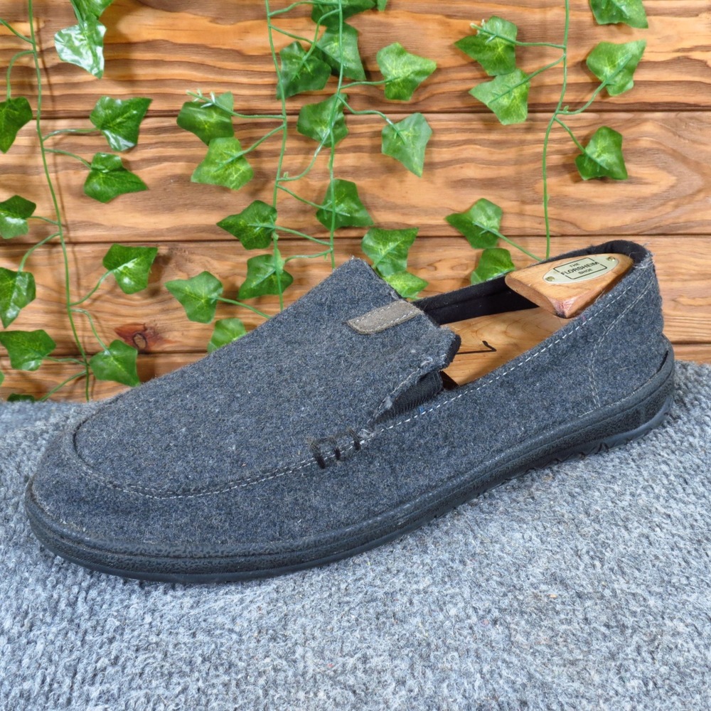 Roebuck & Co James Mens Slipper Size 11M Indoor House Shoe Gray Fabric